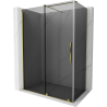 Mexen Velar shower enclosure sliding 140 x 85 cm, graphite, gold - 871-140-085-41-50