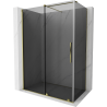 Mexen Velar sliding shower cabin 140 x 85 cm, graphite, gold - 871-140-085-41-50