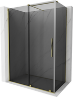 Mexen Velar shower enclosure sliding 140 x 85 cm, graphite, gold - 871-140-085-41-50
