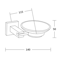 Mexen Vane soap dish, chrome - 7020939-00