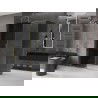 Mexen Velar shower enclosure sliding 140 x 85 cm, graphite, gold - 871-140-085-41-50