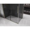 Mexen Velar sliding shower cabin 140 x 85 cm, graphite, gold - 871-140-085-41-50