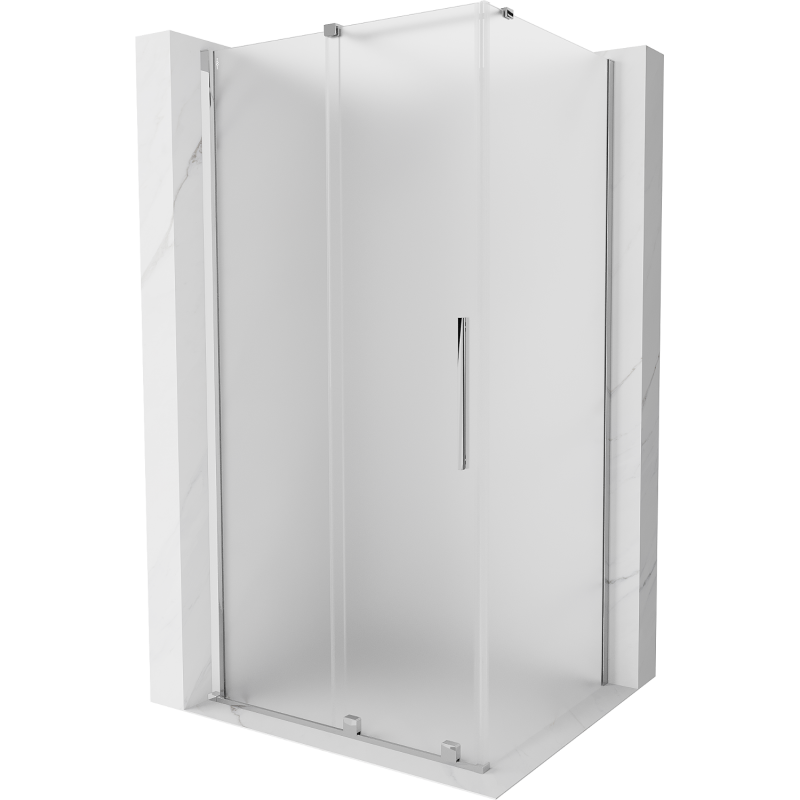 Mexen Velar sliding shower cabin 100 x 70 cm, frost, chrome - 871-100-070-31-01