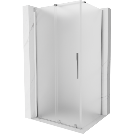 Mexen Velar sliding shower enclosure 100 x 80 cm, frost, chrome - 871-100-080-31-01