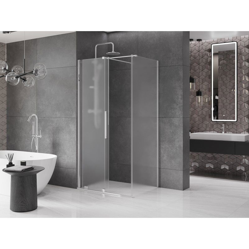 Mexen Velar sliding shower door 100 x 110 cm, frost, chrome - 871-100-110-31-01