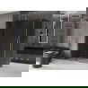 Mexen Velar shower enclosure sliding 140 x 85 cm, graphite, gold - 871-140-085-41-50