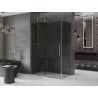 Mexen Velar sliding shower cabin 140 x 85 cm, graphite, gold - 871-140-085-41-50
