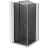 Mexen Velar sliding shower cabin 100 x 100 cm, graphite, gold - 871-100-100-41-50