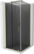 Mexen Velar sliding shower enclosure 110 x 110 cm, graphite, gold - 871-110-110-41-50
