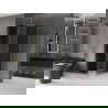 Mexen Velar sliding shower enclosure 110 x 110 cm, graphite, gold - 871-110-110-41-50