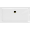 Mexen Flat rectangular slim shower tray 140 x 70 cm, white, gold siphon - 40107014G