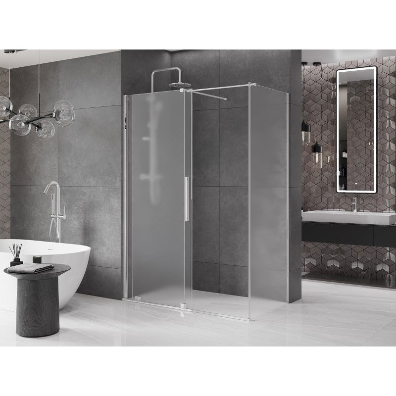 Mexen Velar sliding shower cabin 130 x 70 cm, frost, chrome - 871-130-070-31-01