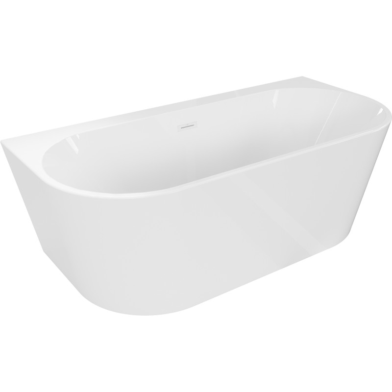 Mexen Oval+ freestanding wall-mounted bathtub 170 x 80 cm, white, white overflow - 52681708000-20