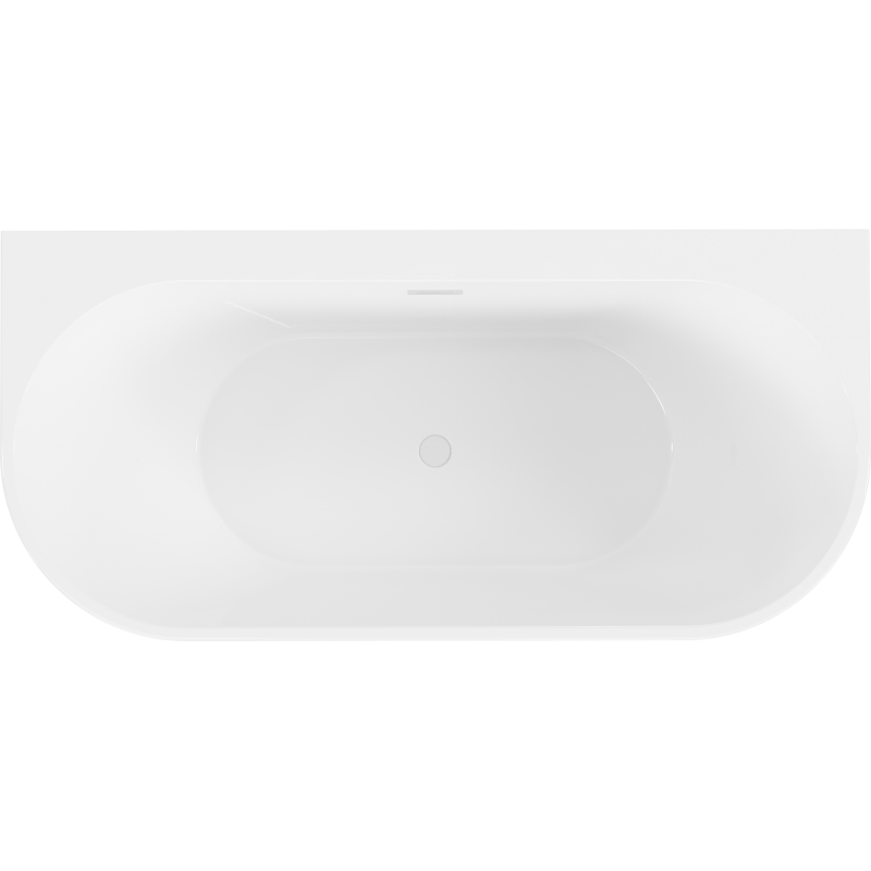 Mexen Oval+ free-standing wall-mounted bathtub 170 x 80 cm, white, white overflow - 52681708000-20
