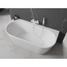 Mexen Oval+ freestanding wall-mounted bathtub 170 x 80 cm, white, white overflow - 52681708000-20