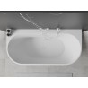 Mexen Oval+ freestanding wall-mounted bathtub 170 x 80 cm, white, white overflow - 52681708000-20