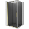 Mexen Velar sliding shower enclosure 120 x 90 cm, graphite, gold - 871-120-090-41-50