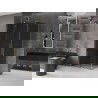 Mexen Velar sliding shower cabin 140 x 100 cm, graphite, gold - 871-140-100-41-50