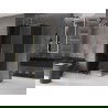 Mexen Velar sliding shower cabin 140 x 100 cm, graphite, gold - 871-140-100-41-50