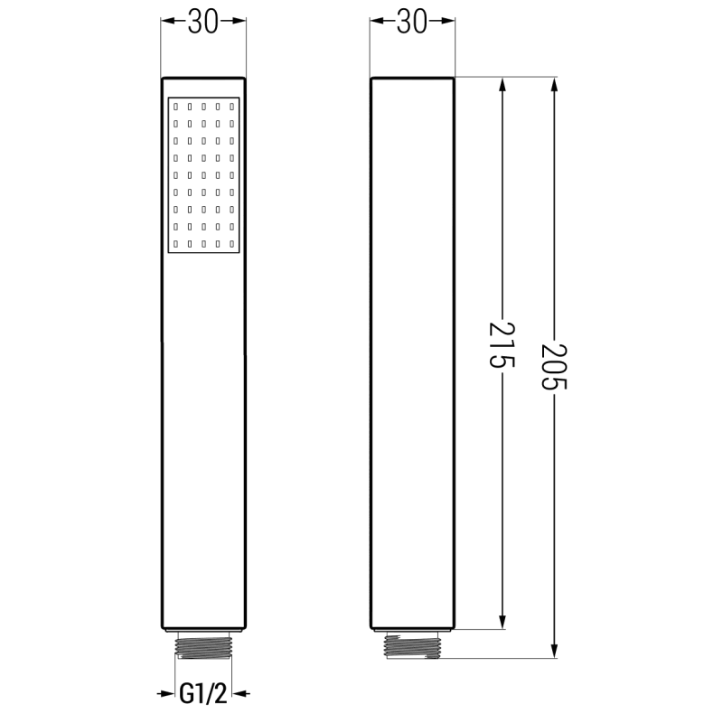 Mexen R-77 single-function shower head, gold - 79577-50
