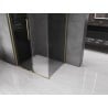 Mexen Velar shower enclosure with sliding doors 90 x 120 cm, graphite, brushed gold - 871-090-120-41-55