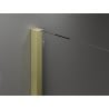 Mexen Velar sliding shower cabin 100 x 75 cm, graphite, brushed gold - 871-100-075-41-55