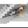 Mexen Flat Semi-Circular Shower Tray Slim 80 x 80 cm, White, Black Syphon - 41108080B