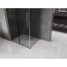 Mexen Velar sliding shower enclosure 120 x 90 cm, graphite, brushed gold - 871-120-090-41-55