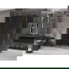 Mexen Velar shower enclosure sliding 140 x 70 cm, graphite, brushed gold - 871-140-070-41-55