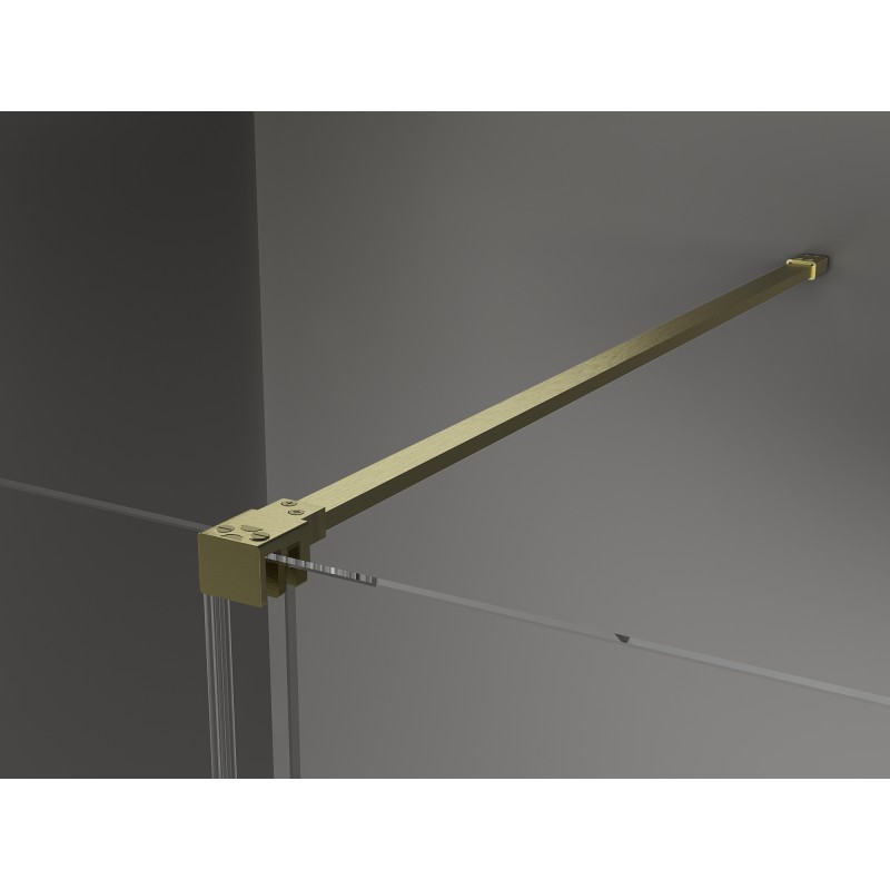 Mexen Velar sliding shower enclosure 160 x 75 cm, graphite, brushed gold - 871-160-075-41-55