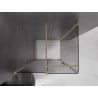 Mexen Velar Sliding Shower Enclosure 140 x 90 cm, Graphite, Brushed Gold - 871-140-090-41-55