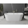 Mexen Oval+ freestanding wall-mounted bathtub 170 x 80 cm, white, gold overflow - 52681708000-50