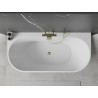 Mexen Oval+ freestanding wall-mounted bathtub 170 x 80 cm, white, gold overflow - 52681708000-50