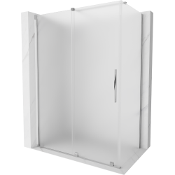 Mexen Velar sliding shower cabin 150 x 85 cm, frost, chrome - 871-150-085-31-01