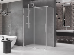 Mexen Velar sliding shower cabin 150 x 90 cm, frost, chrome - 871-150-090-31-01