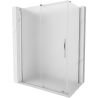 Mexen Velar sliding shower cabin 160 x 70 cm, frosted, chrome - 871-160-070-31-01