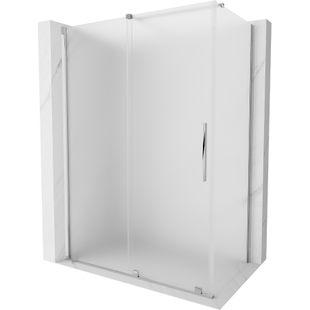 Mexen Velar Sliding Shower Cabin 160 x 75 cm, Frosted, Chrome - 871-160-075-31-01