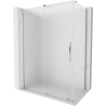 Mexen Velar Sliding Shower Cabin 160 x 75 cm, Frosted, Chrome - 871-160-075-31-01
