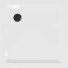 Mexen Flat square slim shower tray 100 x 100 cm, white, black siphon - 40101010B