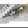 Mexen Flat slim square shower tray 90 x 90 cm, White, Black siphon - 40109090B