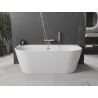 Mexen Oval+ freestanding back-to-wall bathtub 170 x 80 cm, white, brushed gold overflow - 52681708000-55