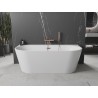 Mexen Oval+ freestanding back-to-wall bathtub 170 x 80 cm, white, rose gold overflow - 52681708000-60