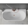Mexen Oval+ freestanding back-to-wall bathtub 170 x 80 cm, white, rose gold overflow - 52681708000-60