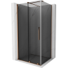 Mexen Velar sliding shower cabin 90 x 70 cm, graphite, rose gold - 871-090-070-41-60