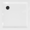 Mexen Flat slim square shower tray 80 x 80 cm, white, black drain - 40108080B