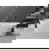 Mexen Oval+ freestanding back-to-wall bathtub 170 x 80 cm, white, brushed copper overflow - 52681708000-65