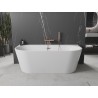 Mexen Oval+ freestanding wall bathtub 170 x 80 cm, white, brushed copper overflow - 52681708000-65