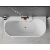 Mexen Oval+ freestanding wall bathtub 170 x 80 cm, white, brushed copper overflow - 52681708000-65