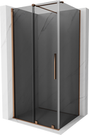 Mexen Velar sliding shower cabin 100 x 70 cm, graphite, rose gold - 871-100-070-41-60