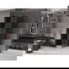 Mexen Velar sliding shower enclosure 100 x 100 cm, graphite, rose gold - 871-100-100-41-60